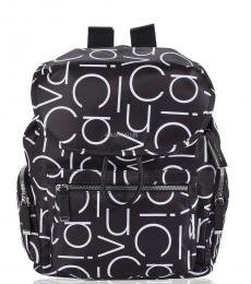 Calvin Klein Black Logo Kimberly Medium Backpack