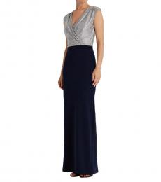 Ralph Lauren Multi color Two-Tone Jersey Gown