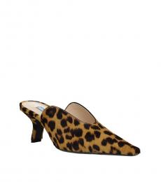 Leopard Print Leather Heels