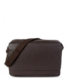 Cole Haan Java Pebbled Leather Large Messenger Bag