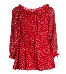 Diane Von Furstenberg Floret Camila Floral Peplum Top