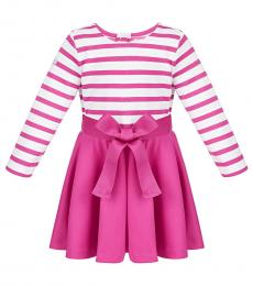Ralph Lauren Baby Girls College Pink/white Striped Dress