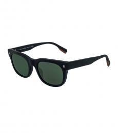 Ermenegildo Zegna Black Square Full Rim Sunglasses