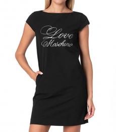 Love Moschino Black Logo Sheath Dress