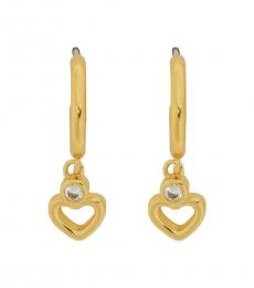 Gold Open Spade Earrings