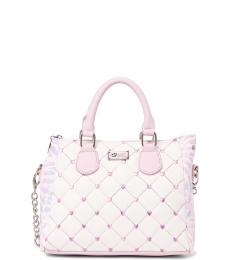 Betsey Johnson Light Pink Quilted Small Satchel