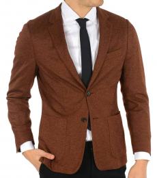 Corneliani Dark Brown Silk Cashmere Side Vents 2-Button Blazer