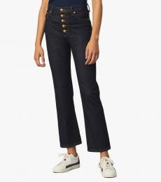 Tory Burch Resin Rinse Button-Fly Denim Jeans