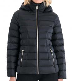Michael Kors Black Hooded Puffer Coat
