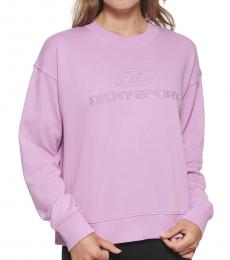 DKNY Light Pink Crew Neck Cotton Pullover