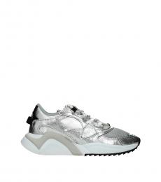 Silver Eze Leather Sneakers