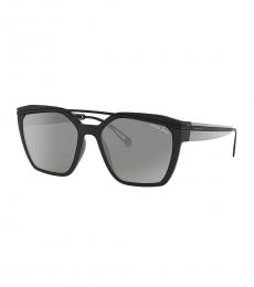 Giorgio Armani Black Marshal Mirror Sunglasses