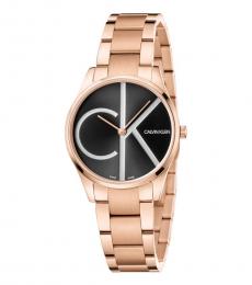 Calvin Klein Rose Gold Logo Dial Watch