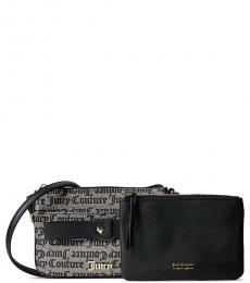 Juicy Couture Black Peek A Bow Small Crossbody Bag