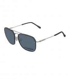 Tod's Dark Blue Rectangular Sunglasses