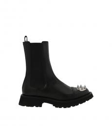 Alexander McQueen Black Studded Chelsea Boots
