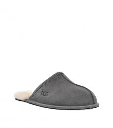 UGG Dark Grey Scuff Suede Slippers