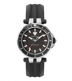 Versace Black V-Race Round Dial Watch