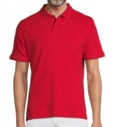 Cavalli Class Red Embroidered Logo Polo