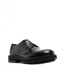 Alexander McQueen Black Leather Lace Up Shoes