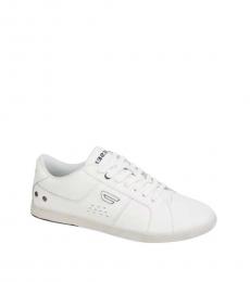 Diesel White Lace Up Sneakers