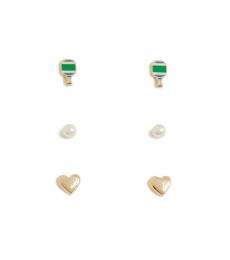 J.Crew Multicolor Pickleball Stud Earrings Set