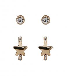 DKNY Golden Star And Stud Earrings Set