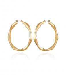 Vince Camuto Golden Textured Hoop Earrings