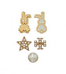 Tory Burch Golden Mismatched Stud Earrings