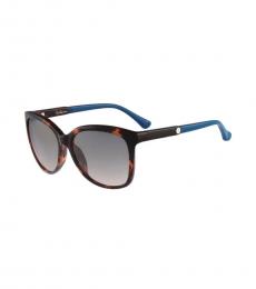 Calvin Klein Havana Blue Sleek Sunglasses