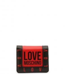 Love Moschino Red Printed Logo Wallet