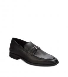 Karl Lagerfeld Black Leather Bit Loafers