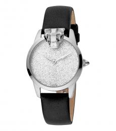 Just Cavalli Black Silver Shimmer Dial Watch