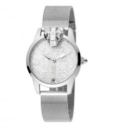 Just Cavalli Silver Shimmer Dial Watch