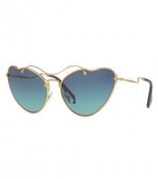 Miu Miu Dark Blue Irregular Butterfly Sunglasses