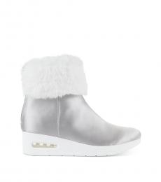 Silver White Abri Boots