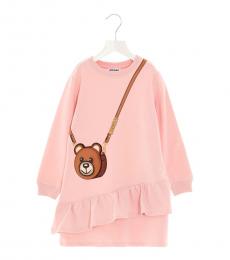 Moschino Little Girls Pink Teddy Bear Dress