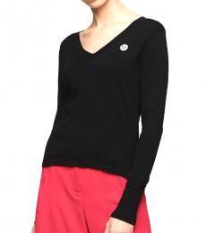 Armani Exchange Black V-Neck Sweater
