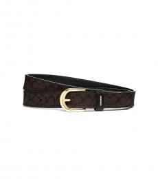 Dark Brown Signature Strap Belt