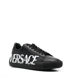 Versace Black Logo Print Sneakers