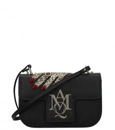 Alexander McQueen Black Insignia Embellished Small Crossbody
