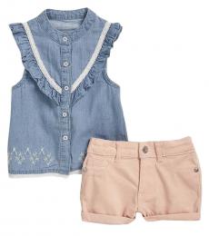 AG Adriano Goldschmied 2 Piece Top/Shorts Set (Baby Girls)