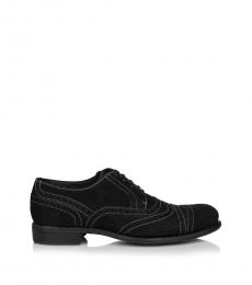 Dolce & Gabbana Black Classic Leather Lace Ups