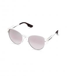 McQ Alexander McQueen White-Clear Mirrored Sunglasses