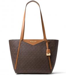 Michael Kors Brown Whitney Signature Large Tote