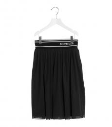 Moncler Girls Black Logo Skirt