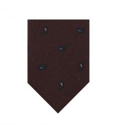 Bordeaux Pattern Slim Tie