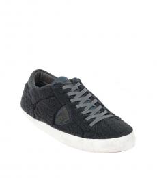 Philippe Model Grey Fabric Leather Paris Sneakers