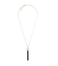 Golden Classic Black Tassel Necklace