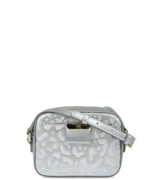 Cavalli Class Silver Sofia Mini Crossbody Bag